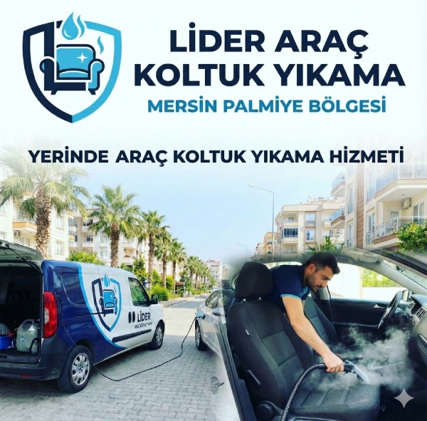 Mersin Palmiye Bölgesi Yerinde Araç Koltuk Yıkama Hizmeti
